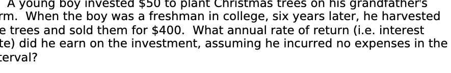 A young ooy Invested $3111 to plant