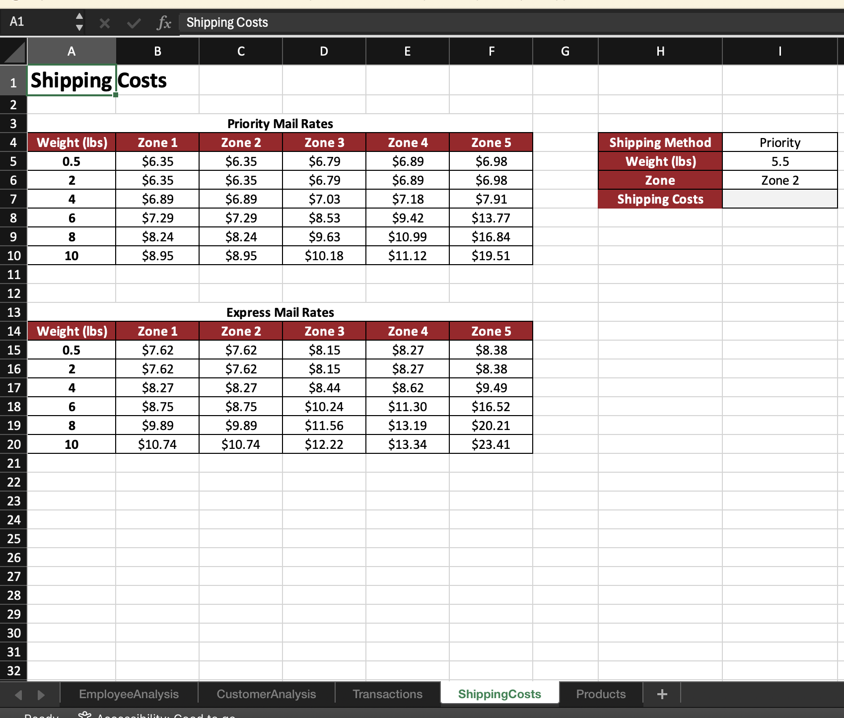 On the Transactions worksheet, in cell 110,