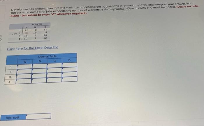 help please Develop an assignment plan that will