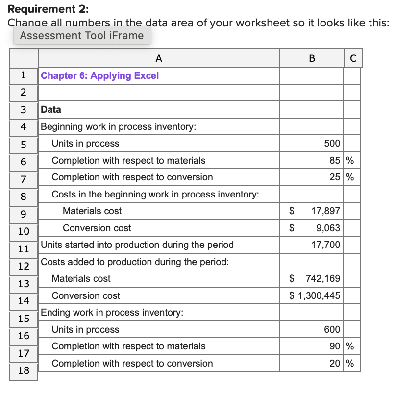 Chapter 6 : Applying Excel: Exercise ( Part 2 of