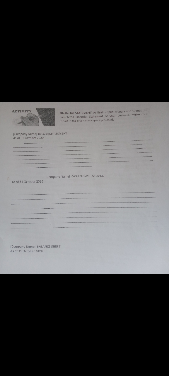 and losses 43,277 Net Income P 219, 723Here is a Balance Statement