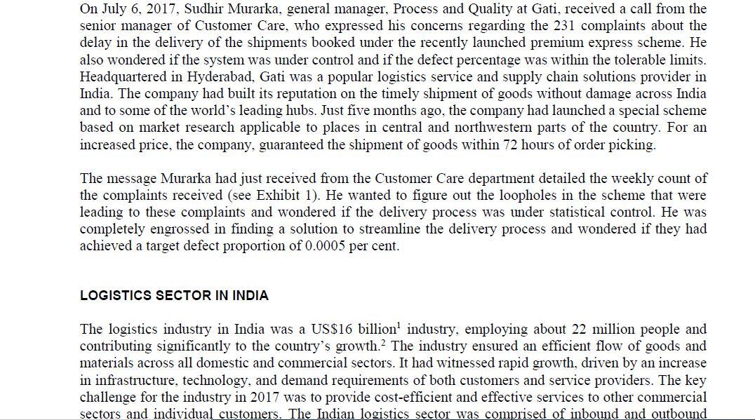 1. Determine whether Gati's current express