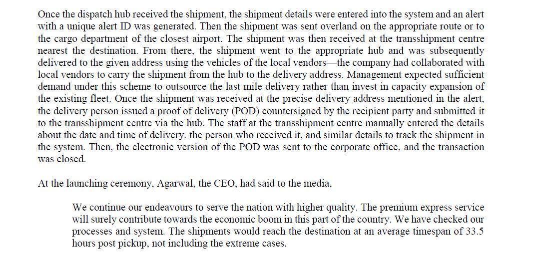 1. Determine whether Gati's current express