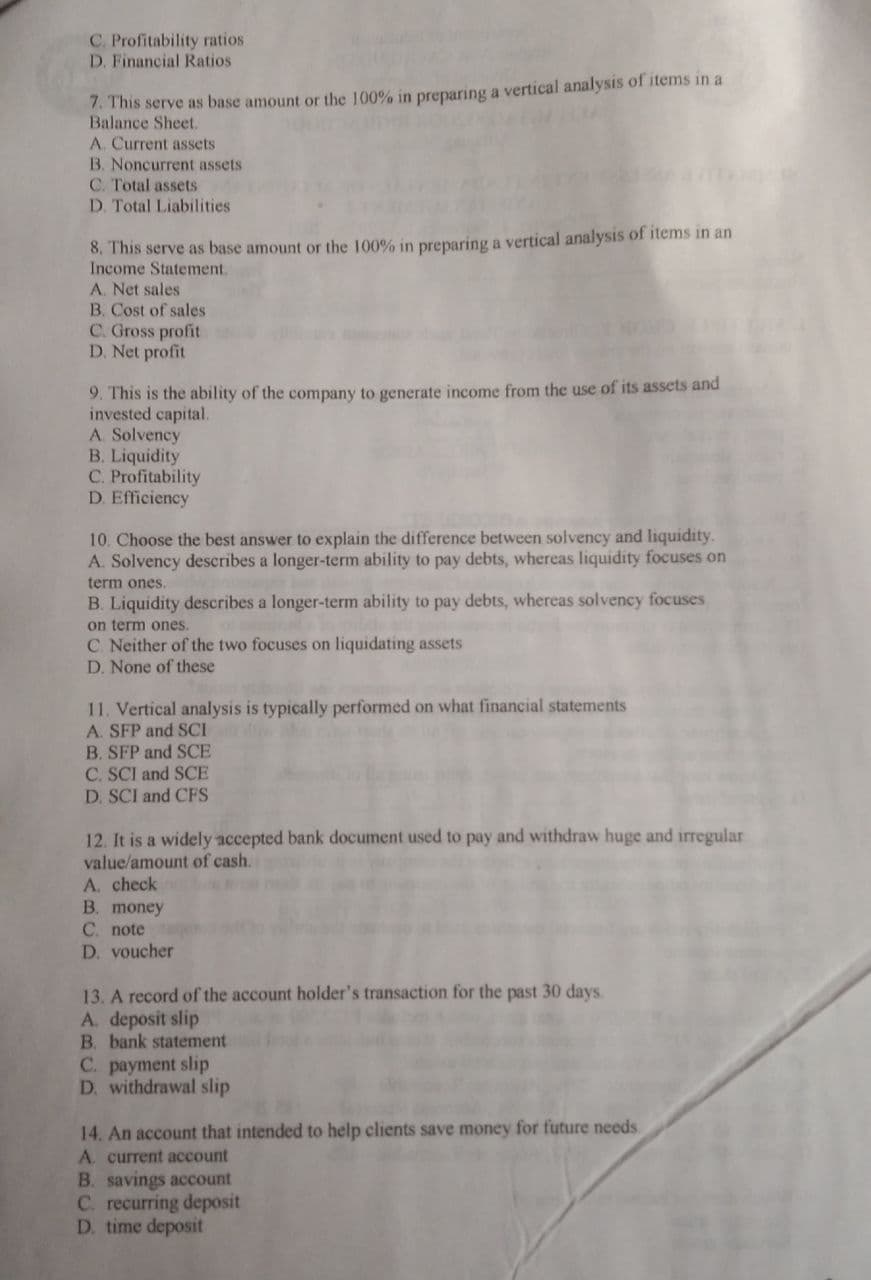 Direction: Answer the following questions, please