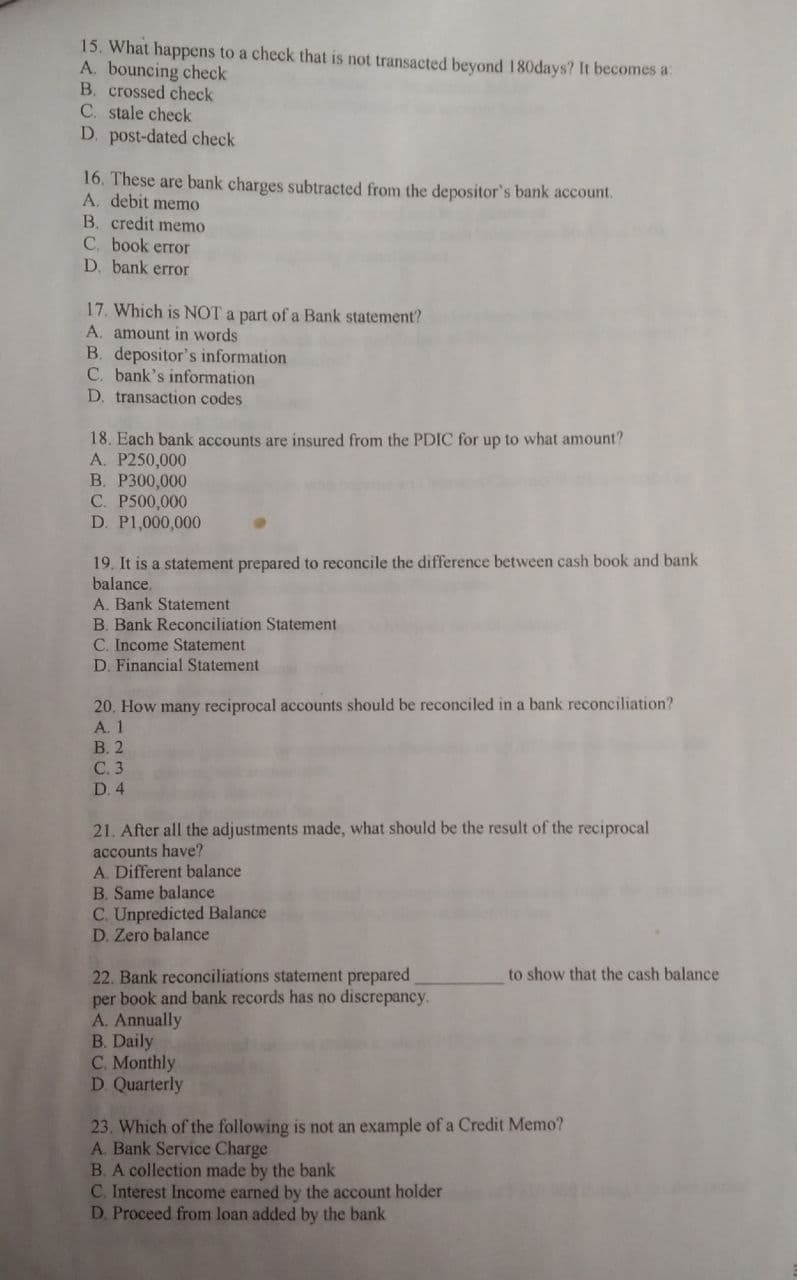 Direction: Answer the following questions, please