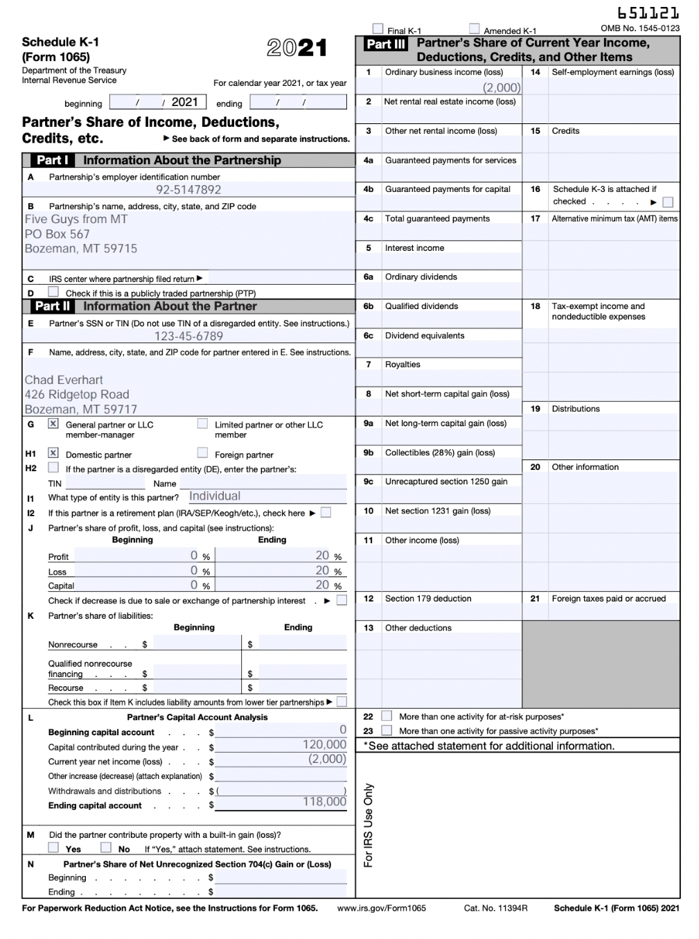 Please help me Chad incurred a net operating loss
