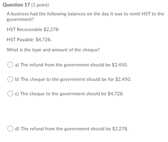 Question 1 (1 point) What does a balance sheet