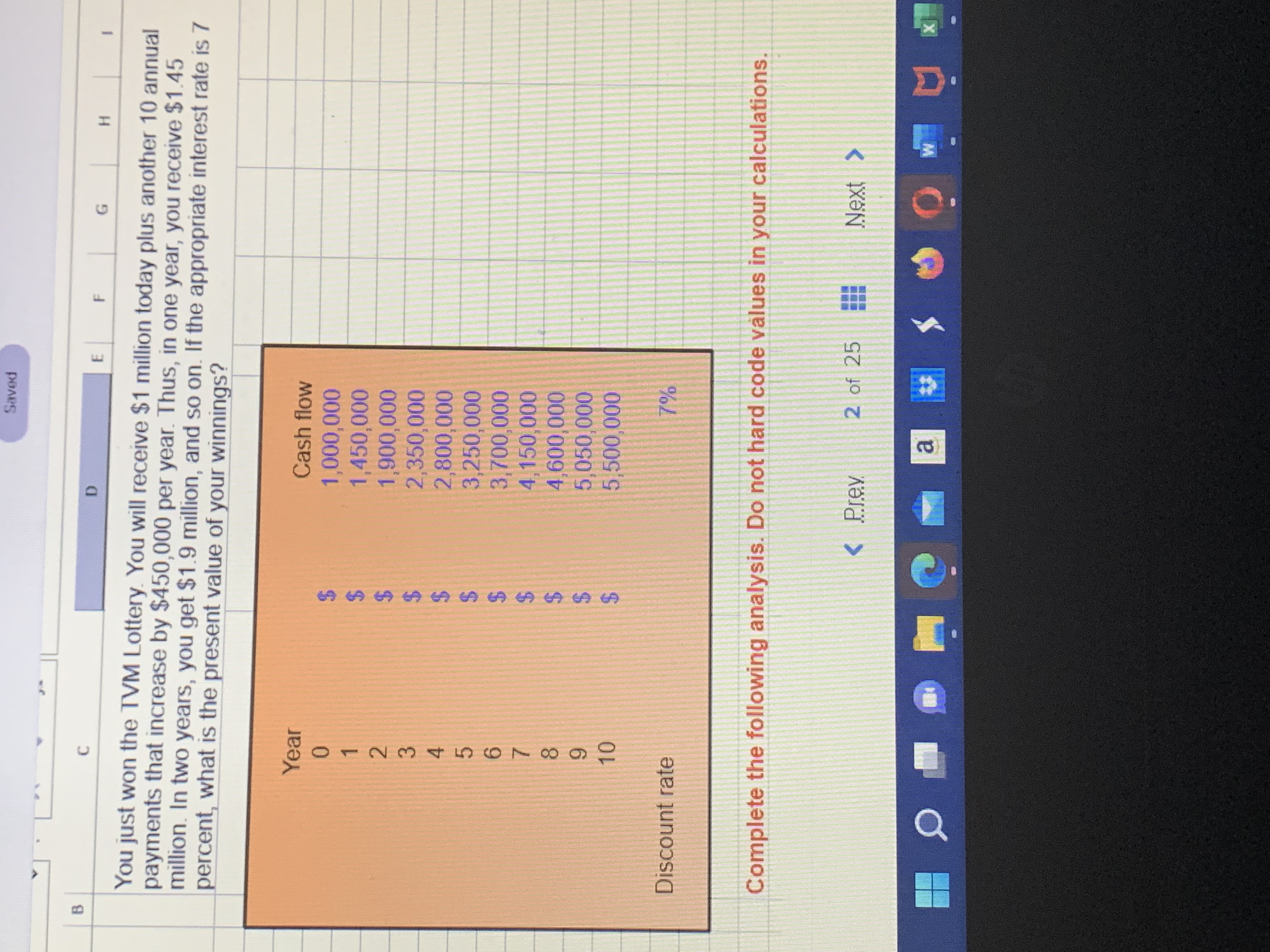 Saved B D G H You just won the TVM Lottery. You