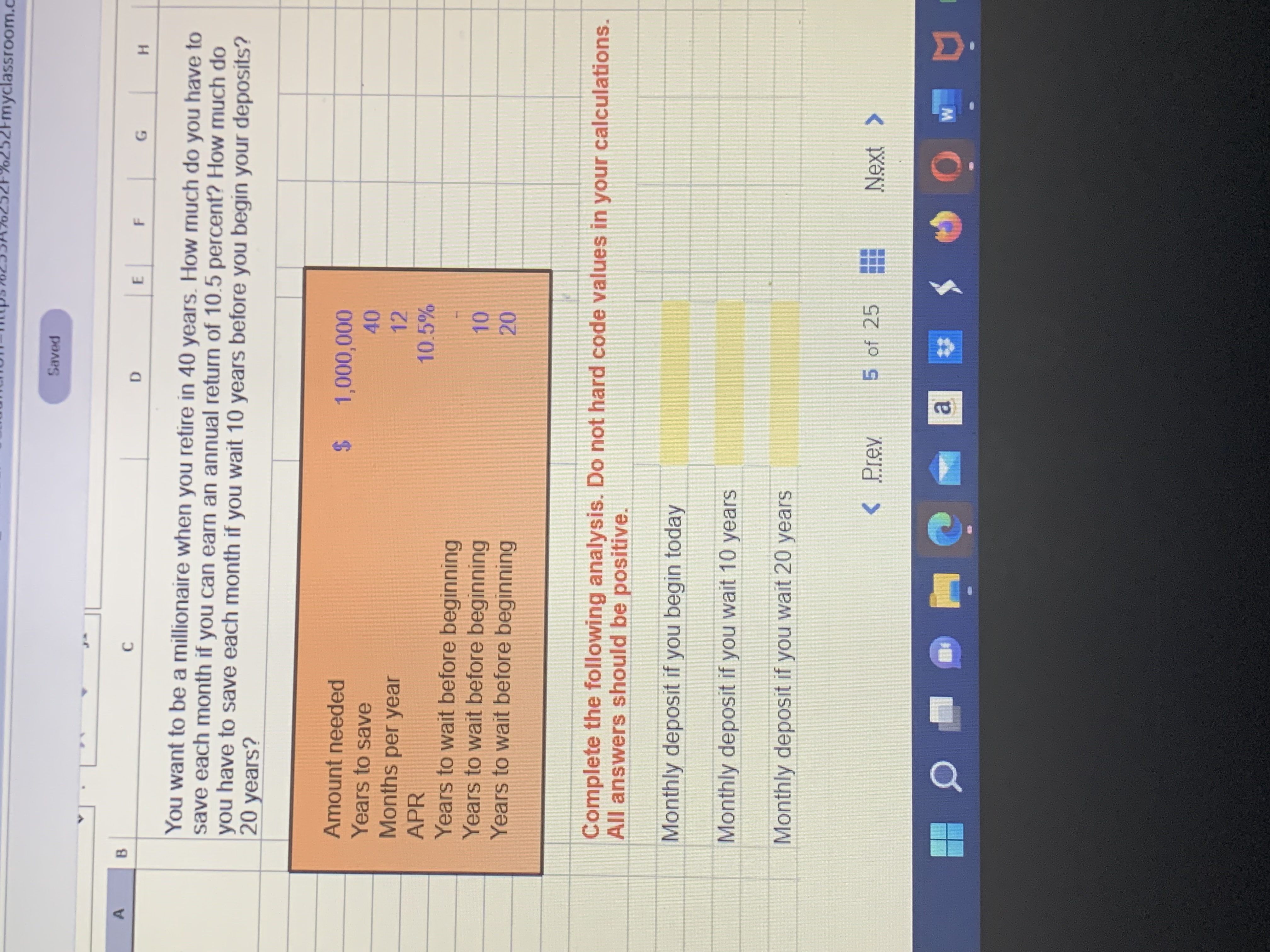 Saved B D G H You just won the TVM Lottery. You