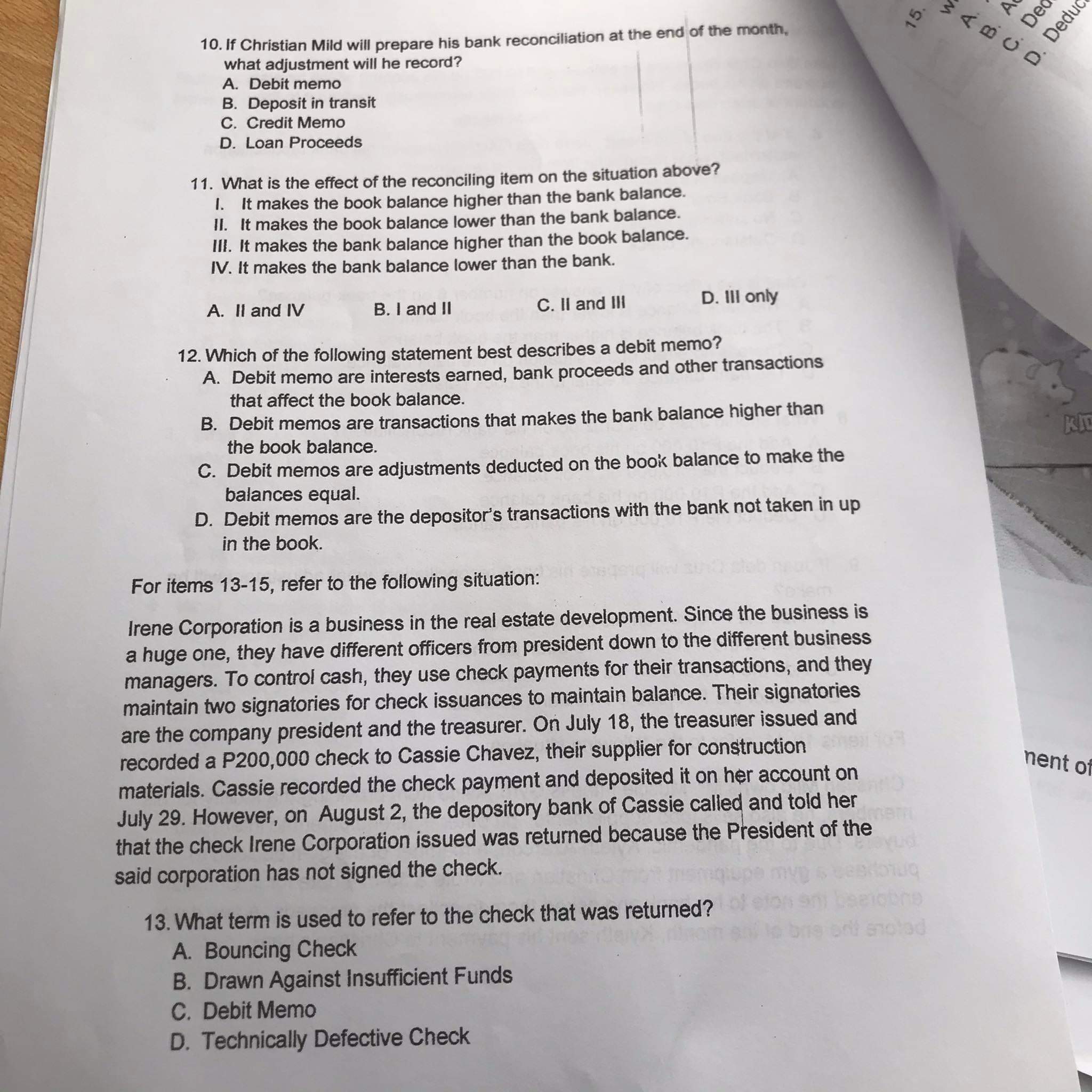 Please answer the activity and most important