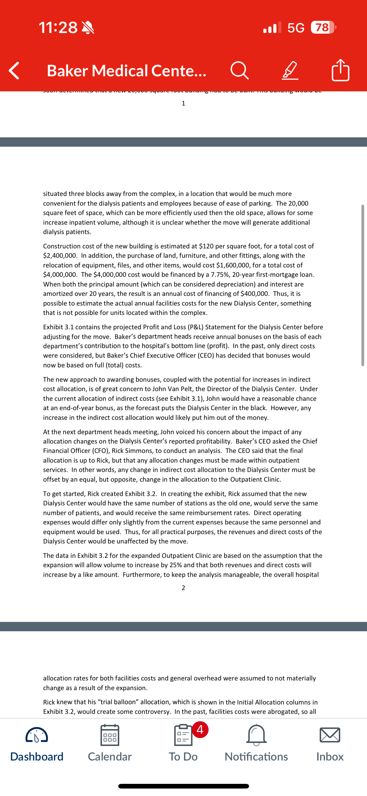 Case Study - Baker Medical Center : This case