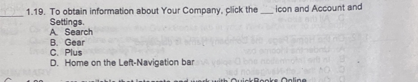 1.19. To obtain information about Your Company,