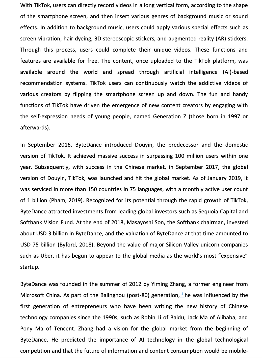 ByteDance: TikTok and Douyin in Online Streaming