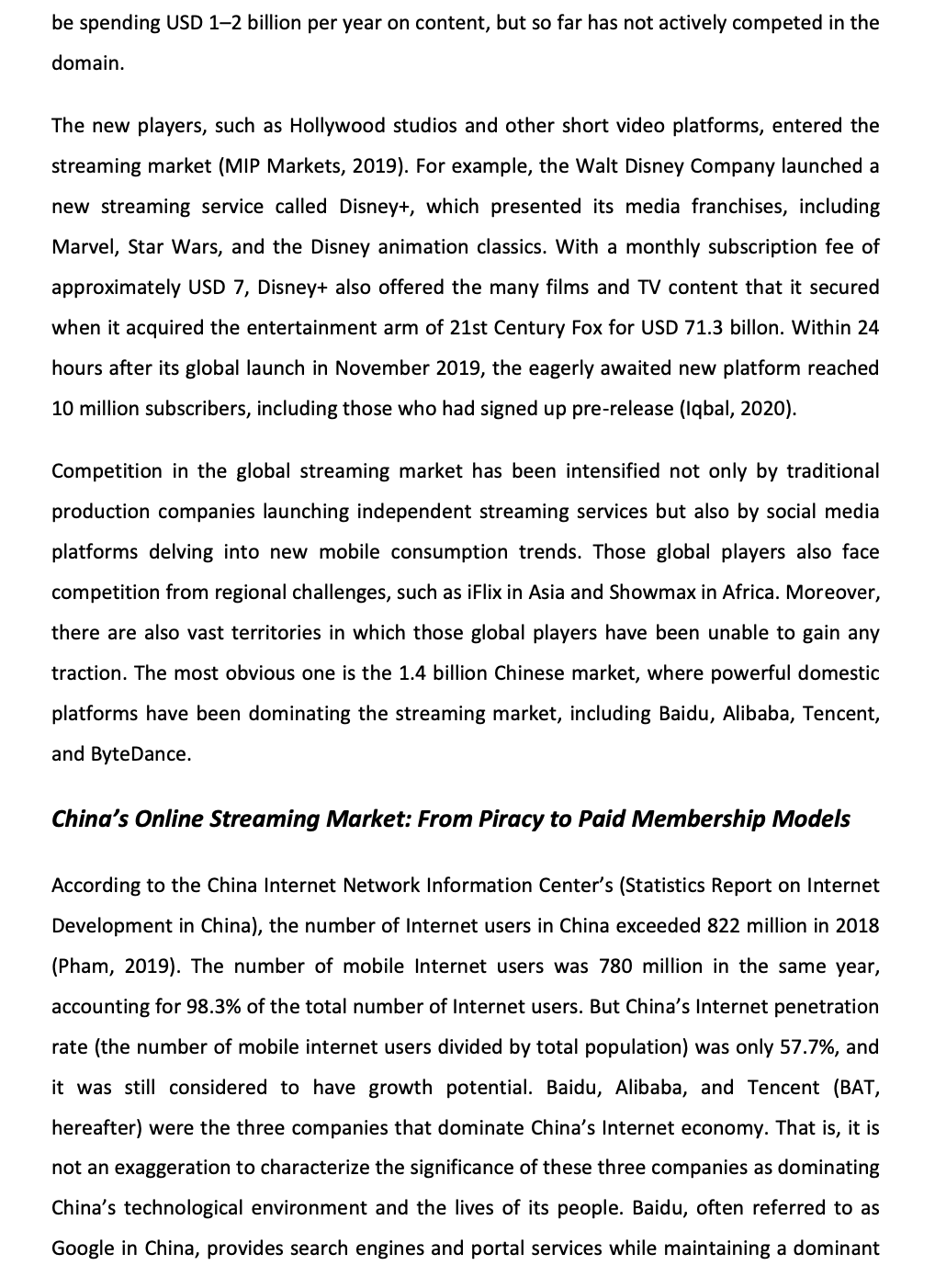 ByteDance: TikTok and Douyin in Online Streaming