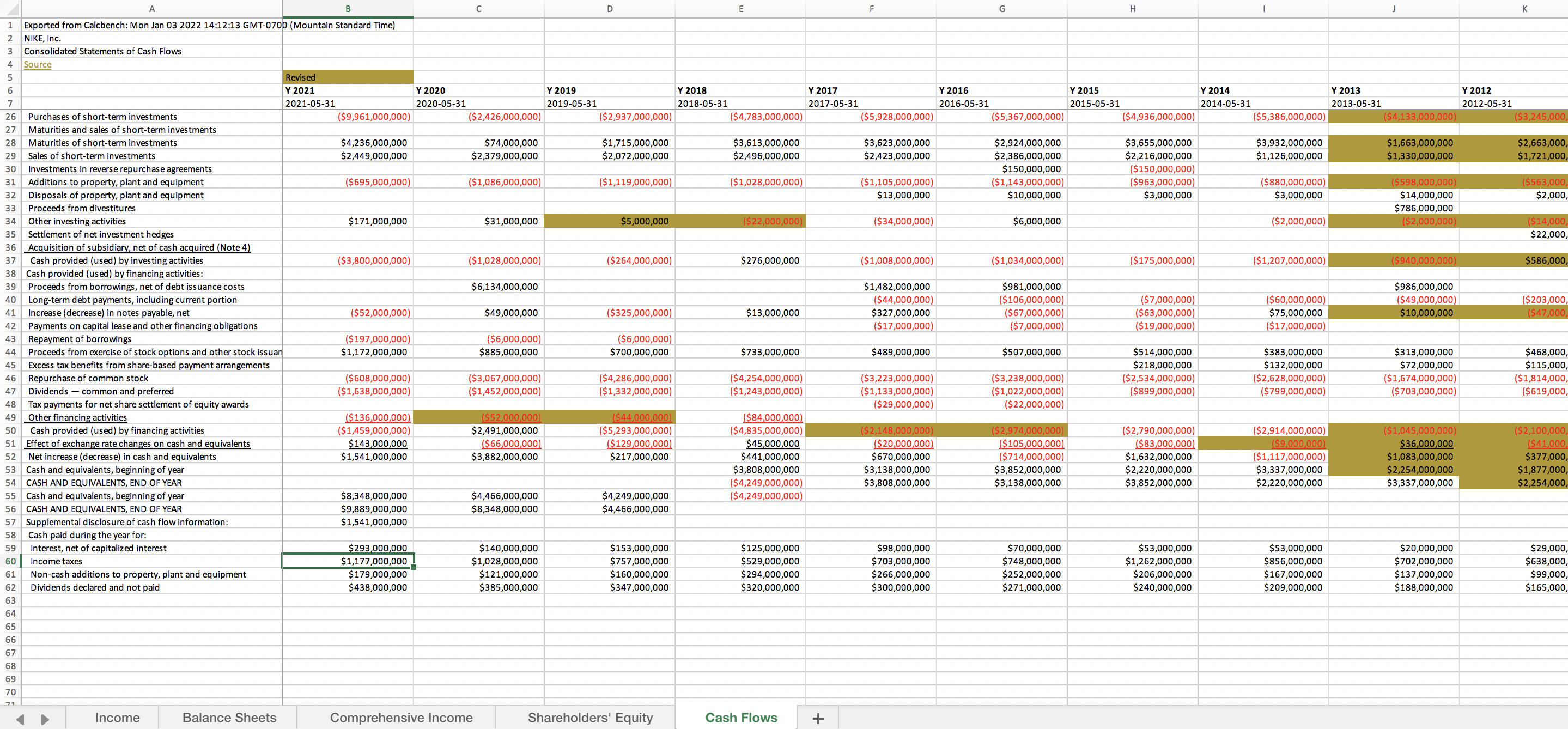 B14 X V fx =B10-B13 A B C D E F G H K 1 Exported