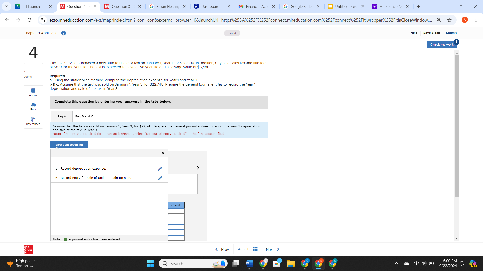 CH. 8 APPLICATION question 3 v I maunch x [