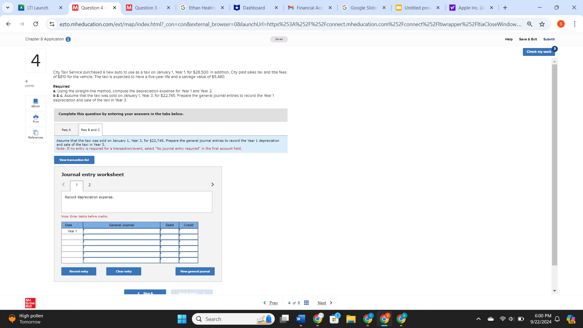 CH. 8 APPLICATION question 3 v I maunch x [