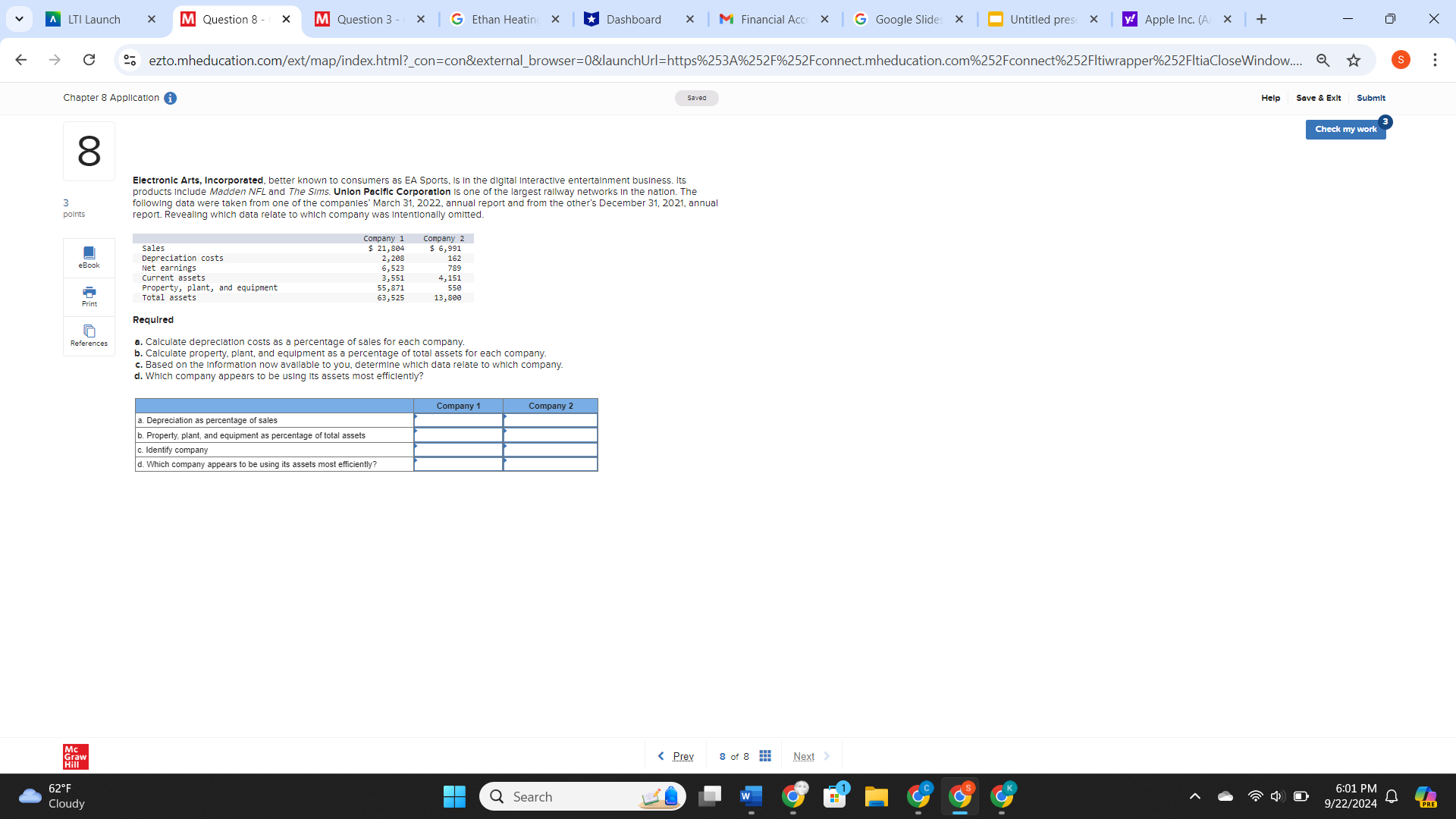CH. 8 APPLICATION question 3 v I maunch x [