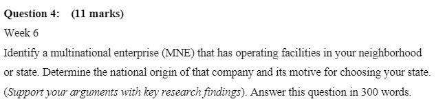 Question 4: (11 marks) Week 6 Identify a