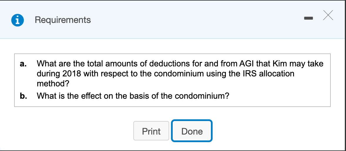 During 2018, Kim incurs the following expenses