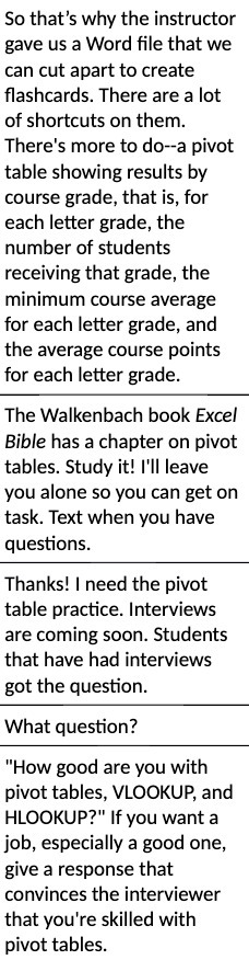 So that's why the instructor gave us a Word