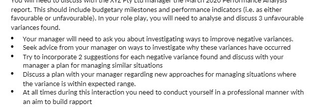 report. This should include budgetary milestones