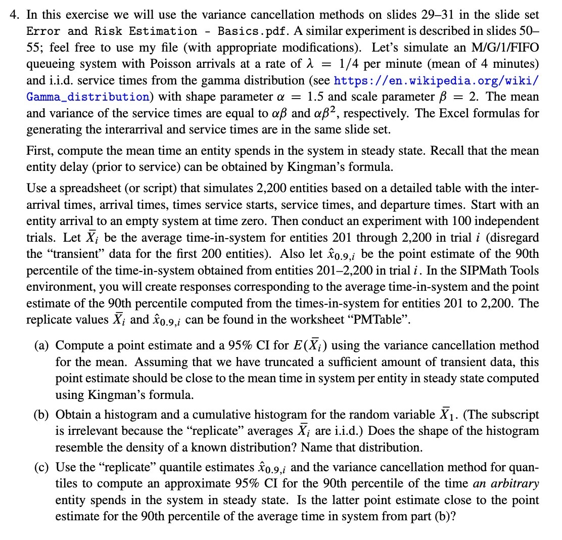 4. In this exercise we will use the variance