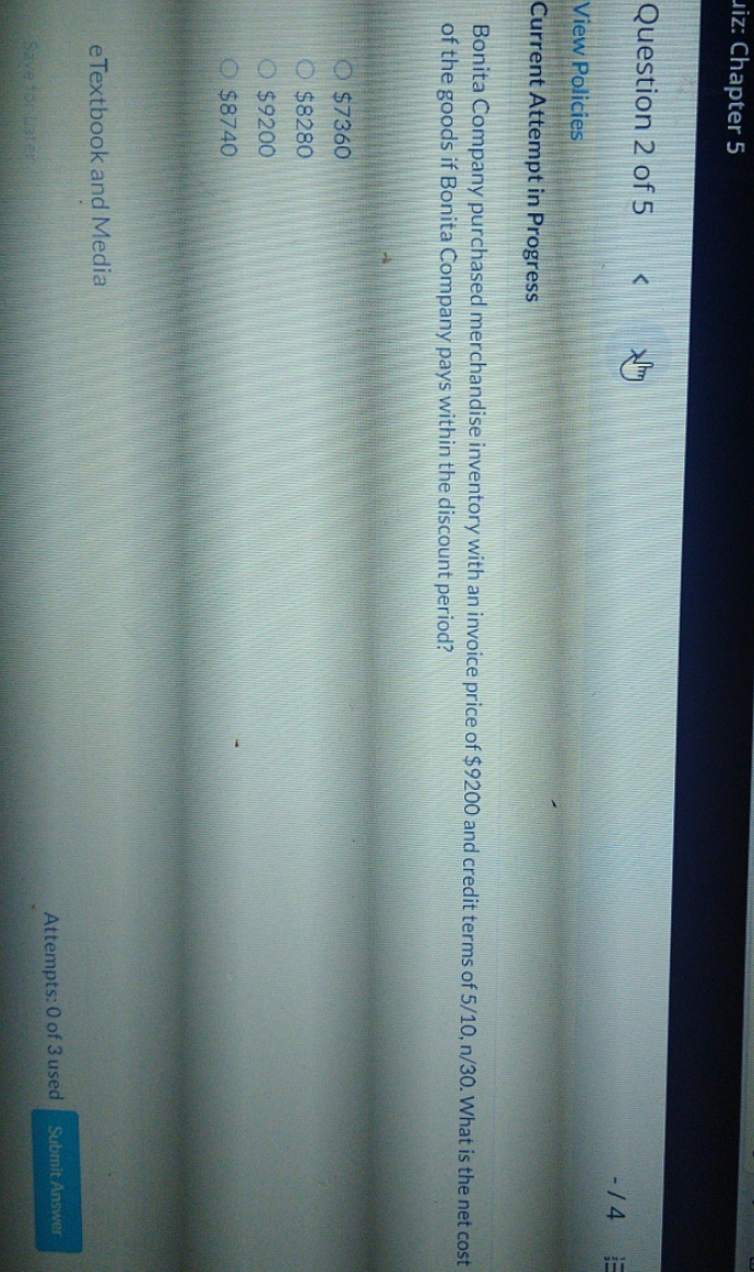 need help with this question Jiz: Chapter 5