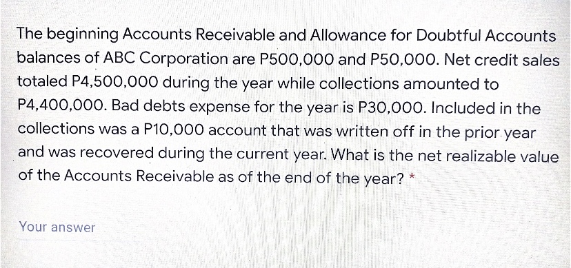 Please show the SOLUTION IN A GOOD ACCOUNTING