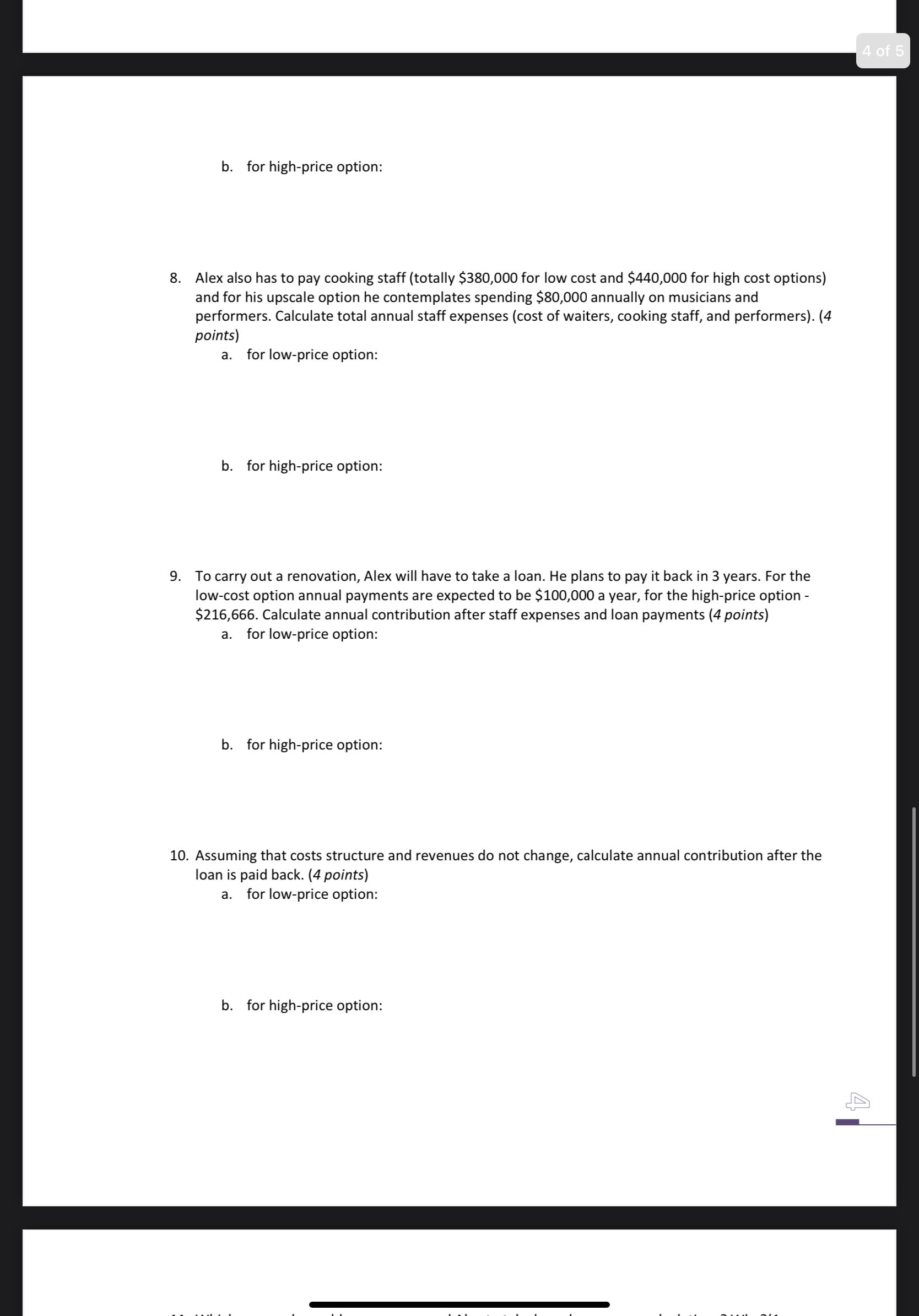 I need help with step by step solutions. Thank