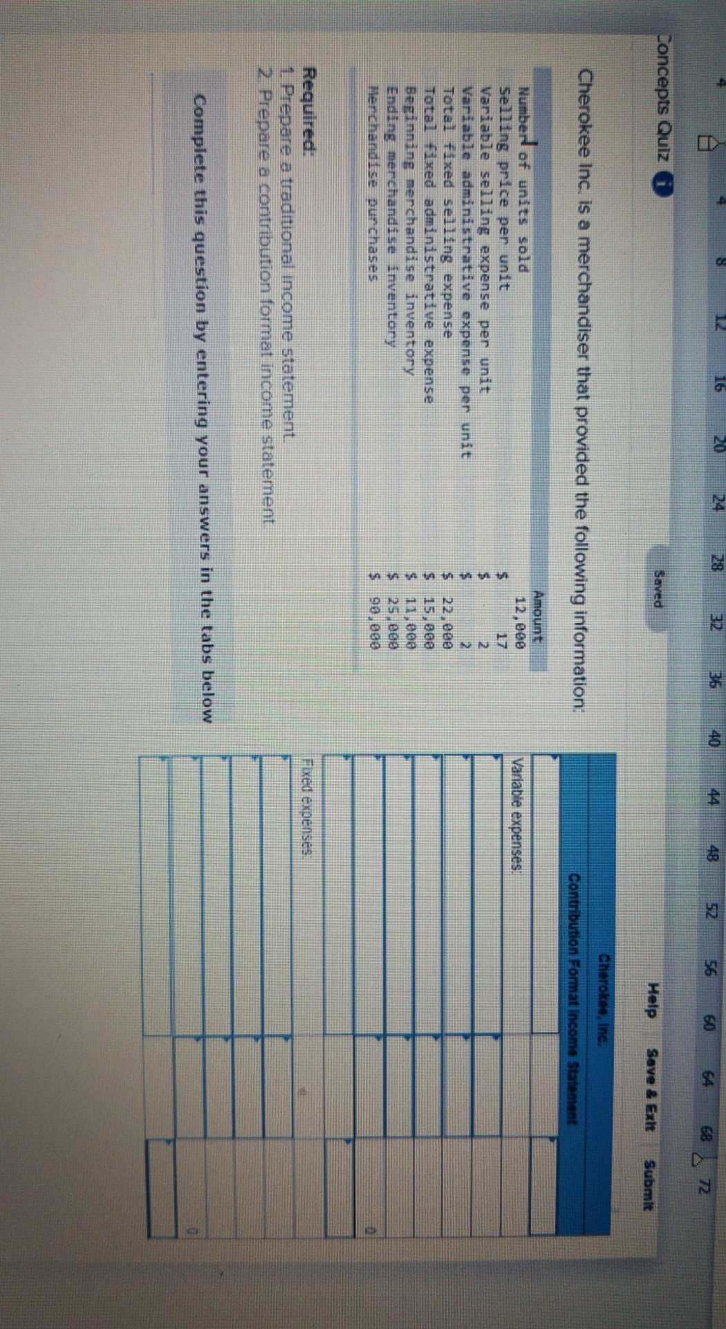 please answer this 28 $ 8 64 68 72 Concepts Quiz