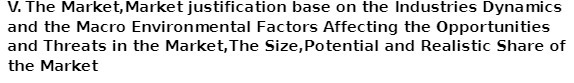 V. The Market, Market justification base on the