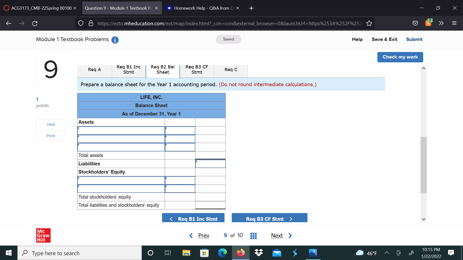 1737CME'rZZSpring Question 53 . Module 1 Textbook