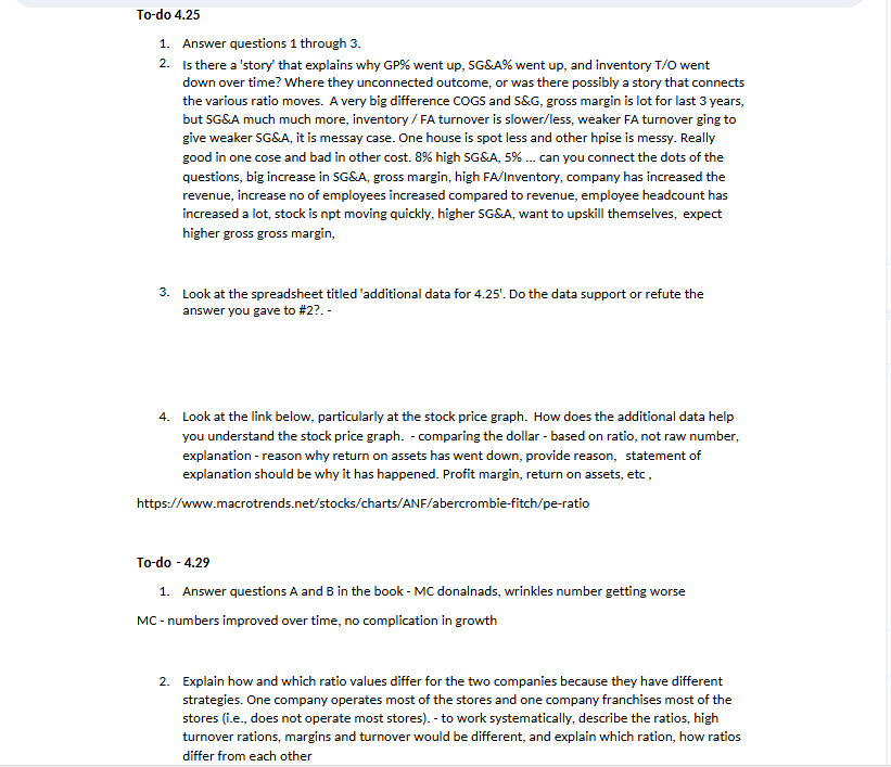 To-do 4.25 1. Answer questions 1 through 3. Is
