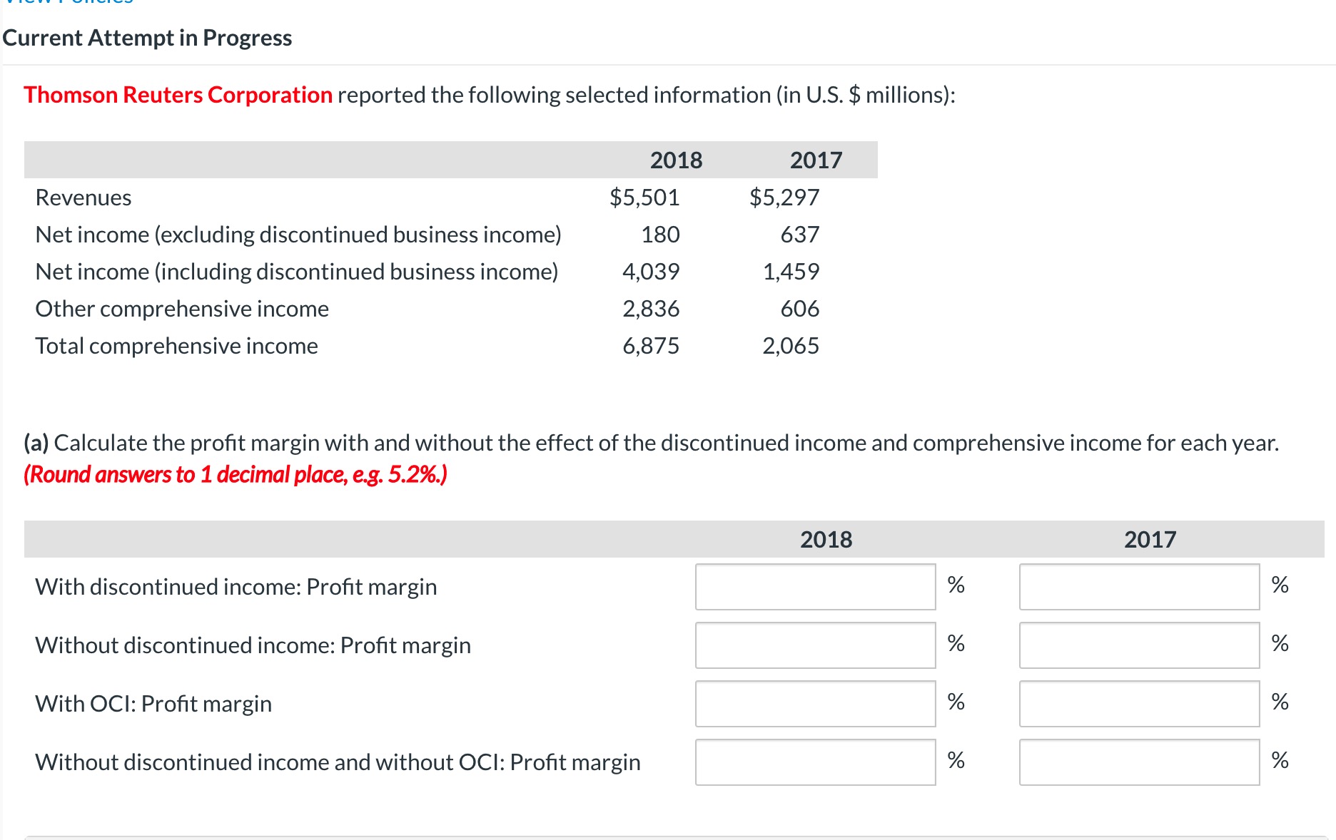 Current Attempt in Progress Thomson Reuters