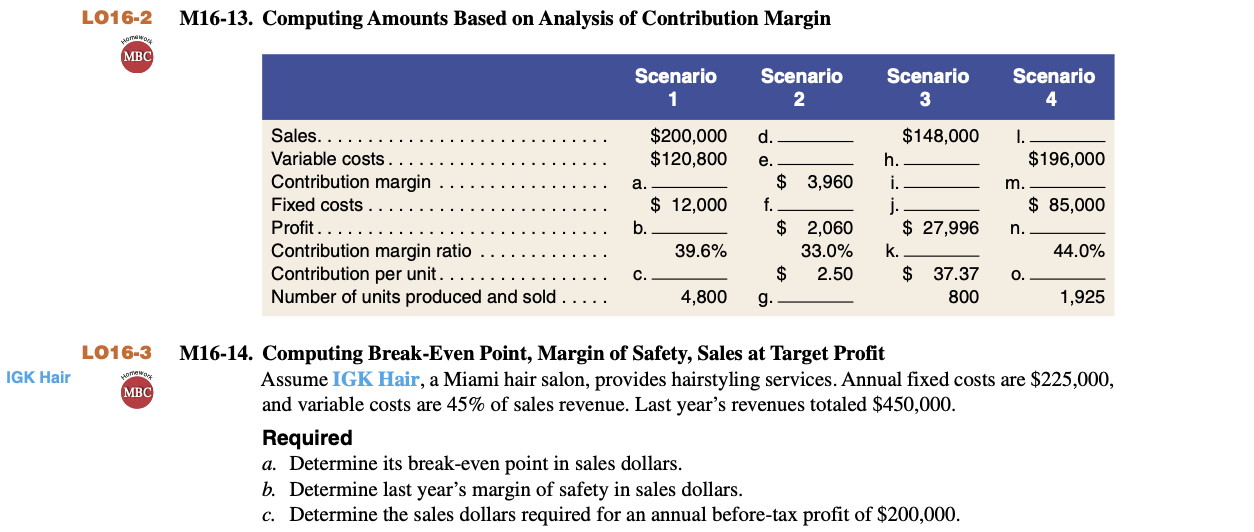LO16-2 M16-13. Computing Amounts Based on