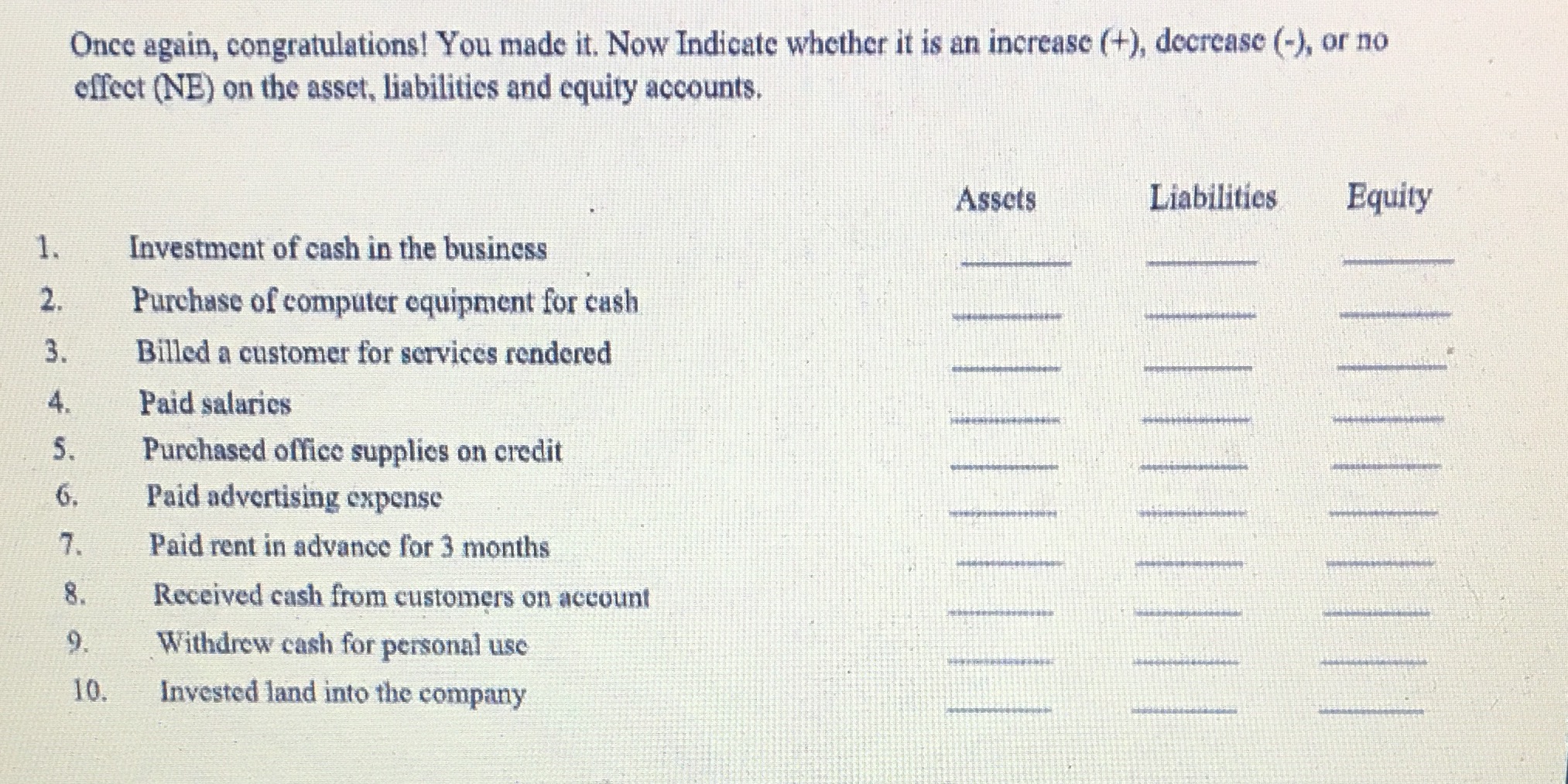 please help Once again, congratulations! You made