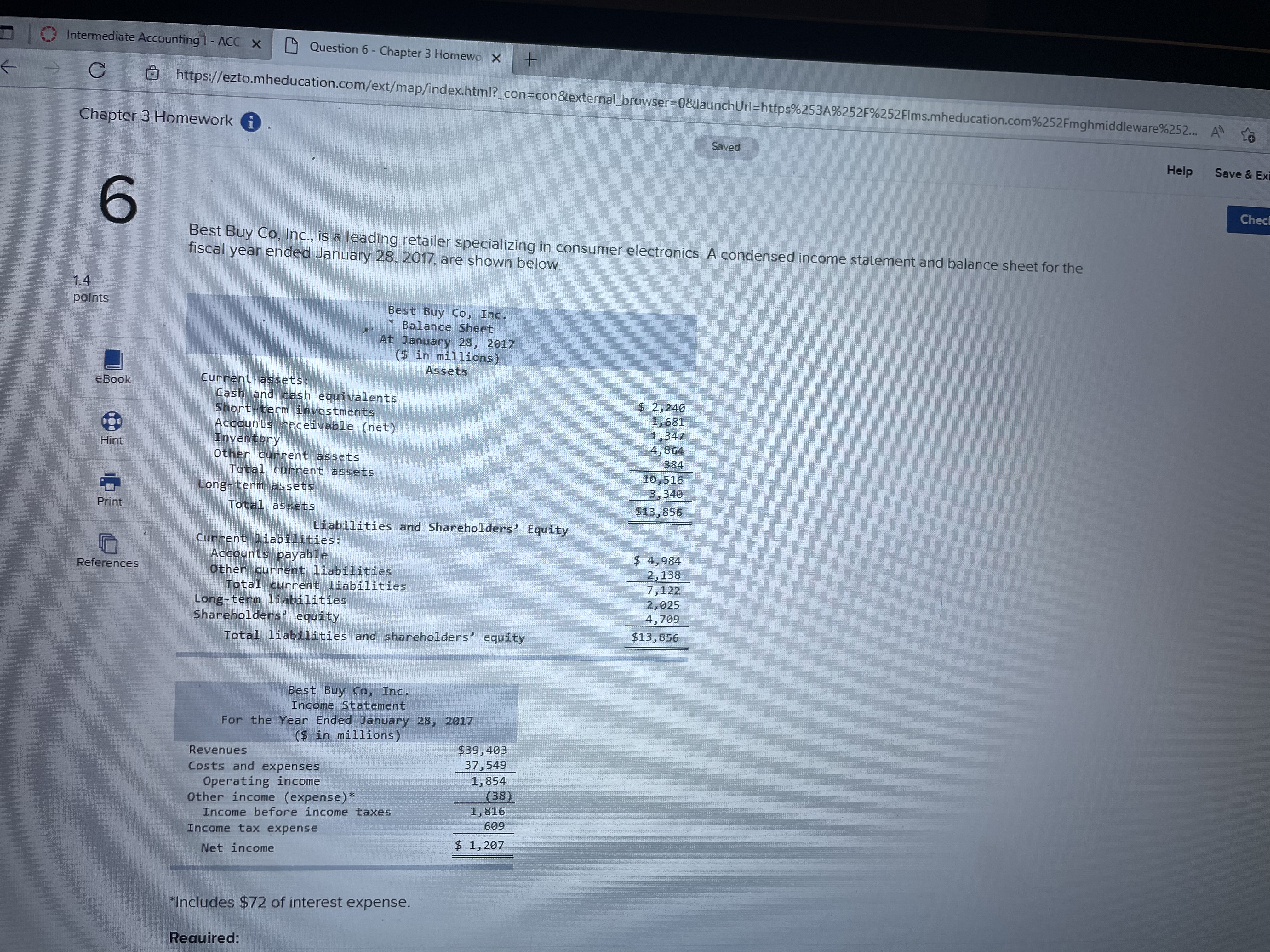 Intermediate Accounting 1 - ACC. X Question S -