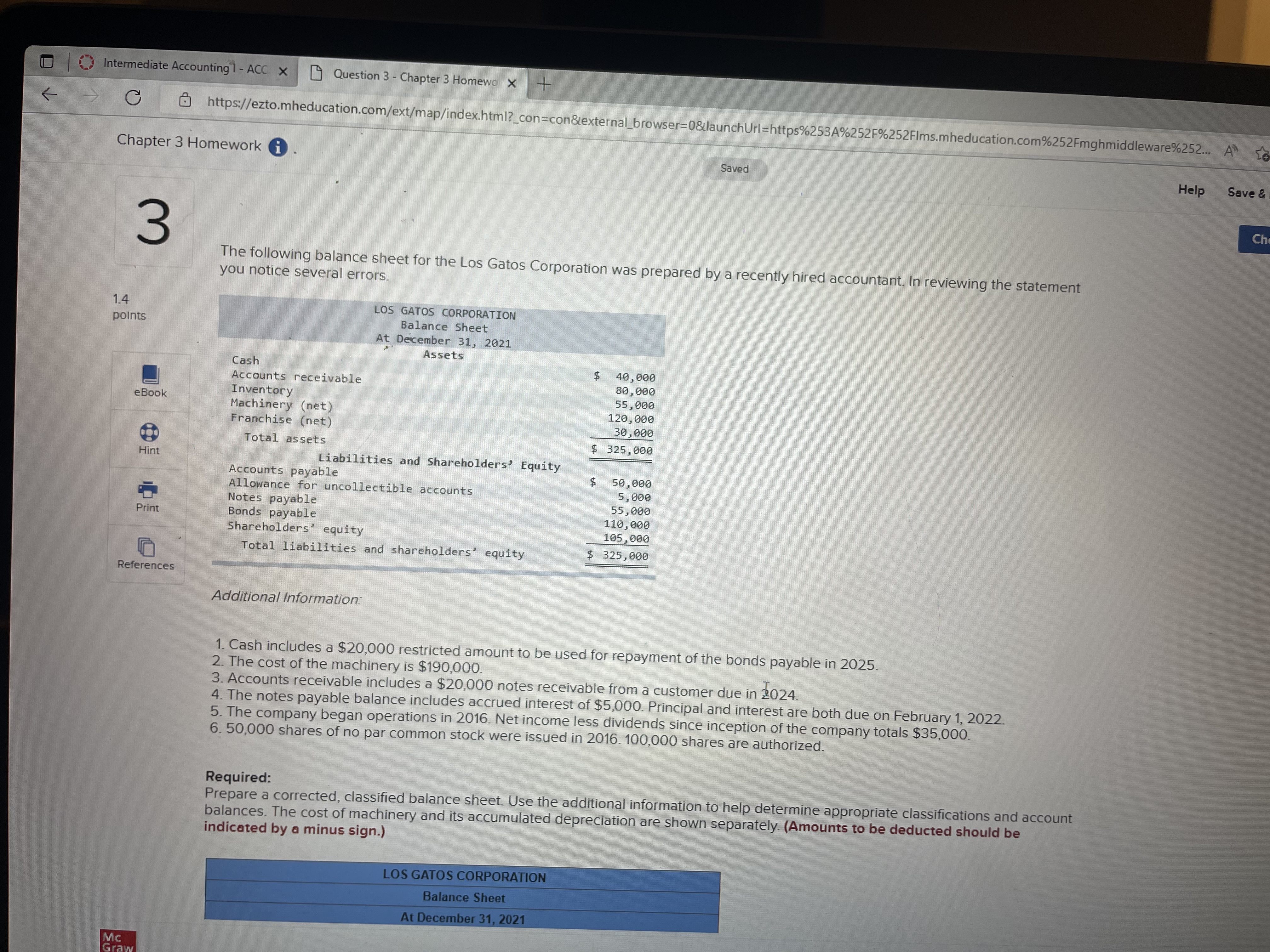 Intermediate Accounting 1 - ACC. X Question S -
