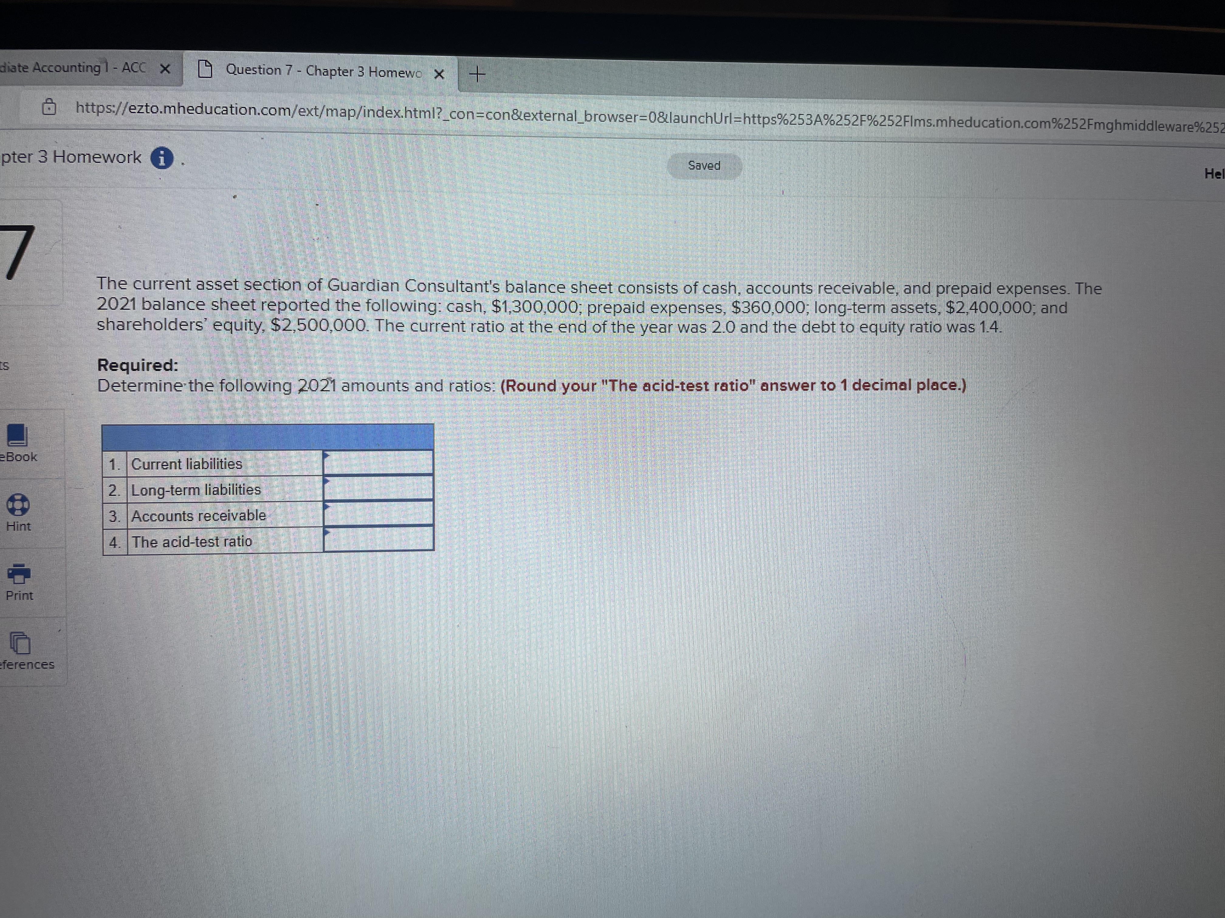 Intermediate Accounting 1 - ACC. X Question S -