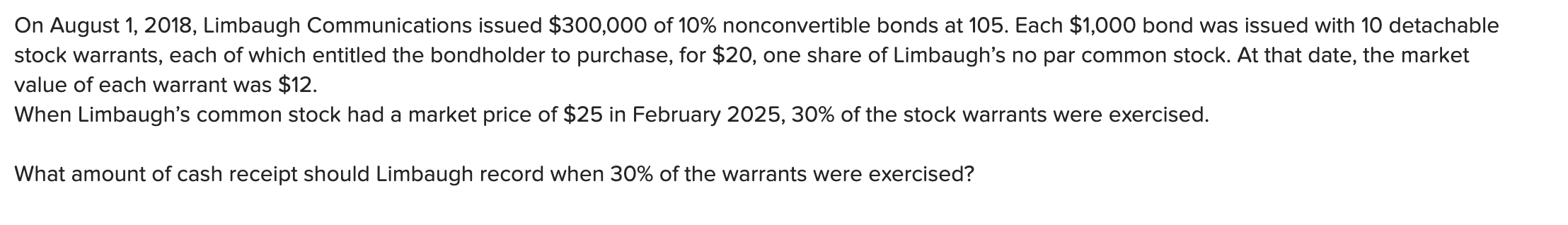Need help with this! On August 1, 2018, Limbaugh