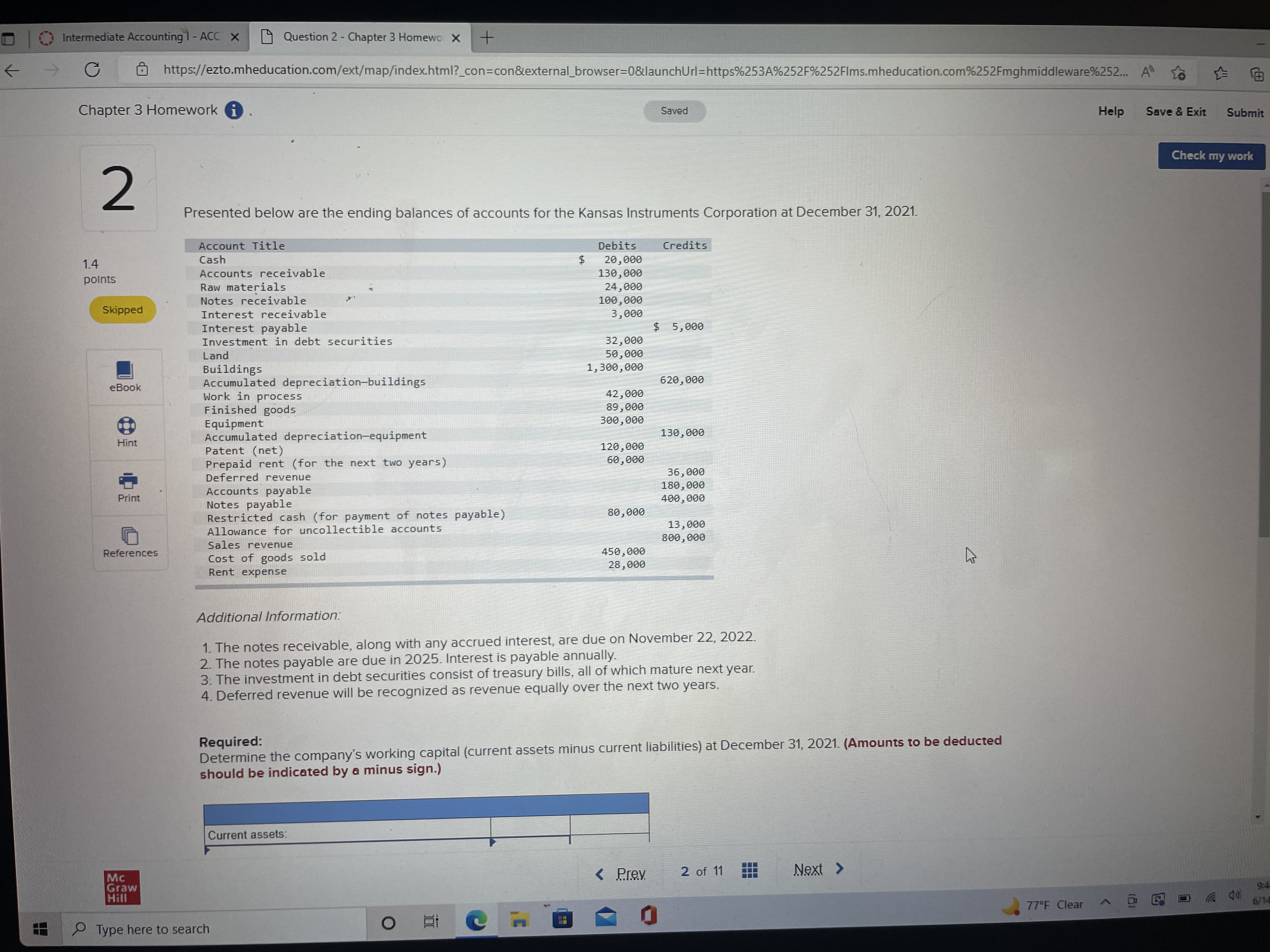 Intermediate Accounting 1 - ACC. X Question S -