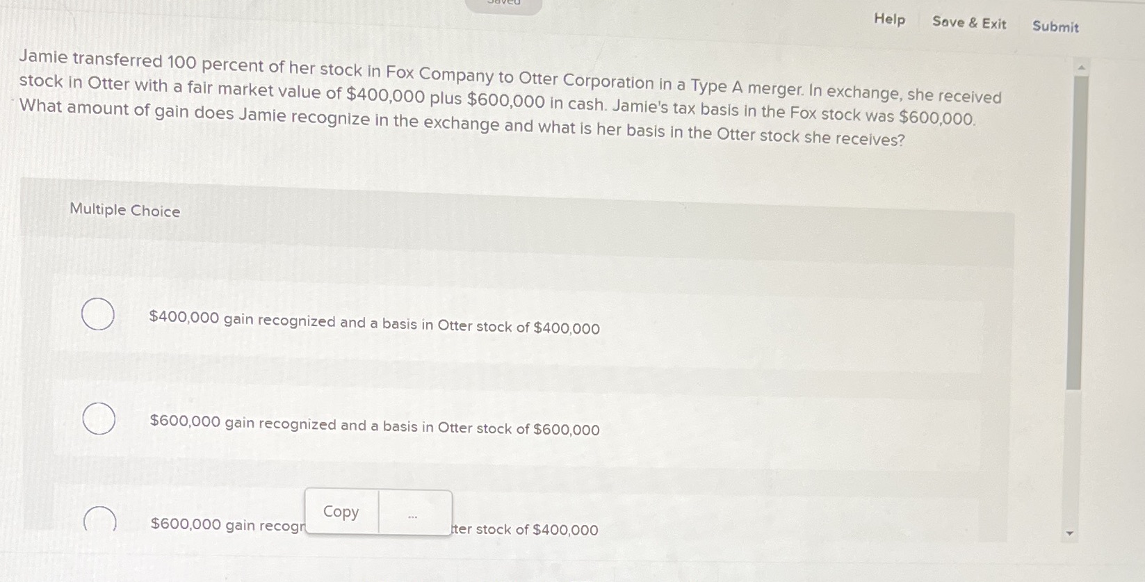 I'm confused by this? Help Save & Exit Submit