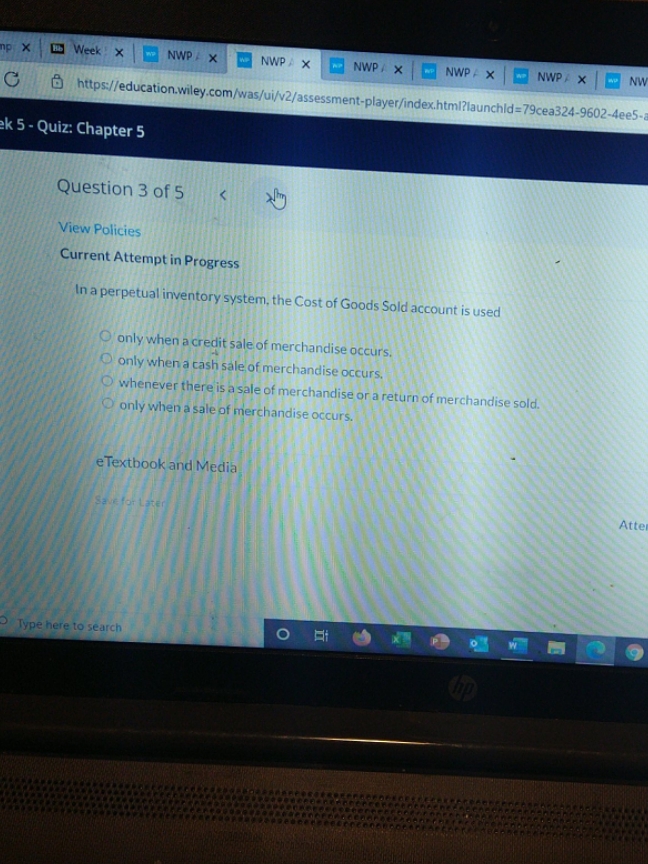 need help with this question np x Week ! X P NWP
