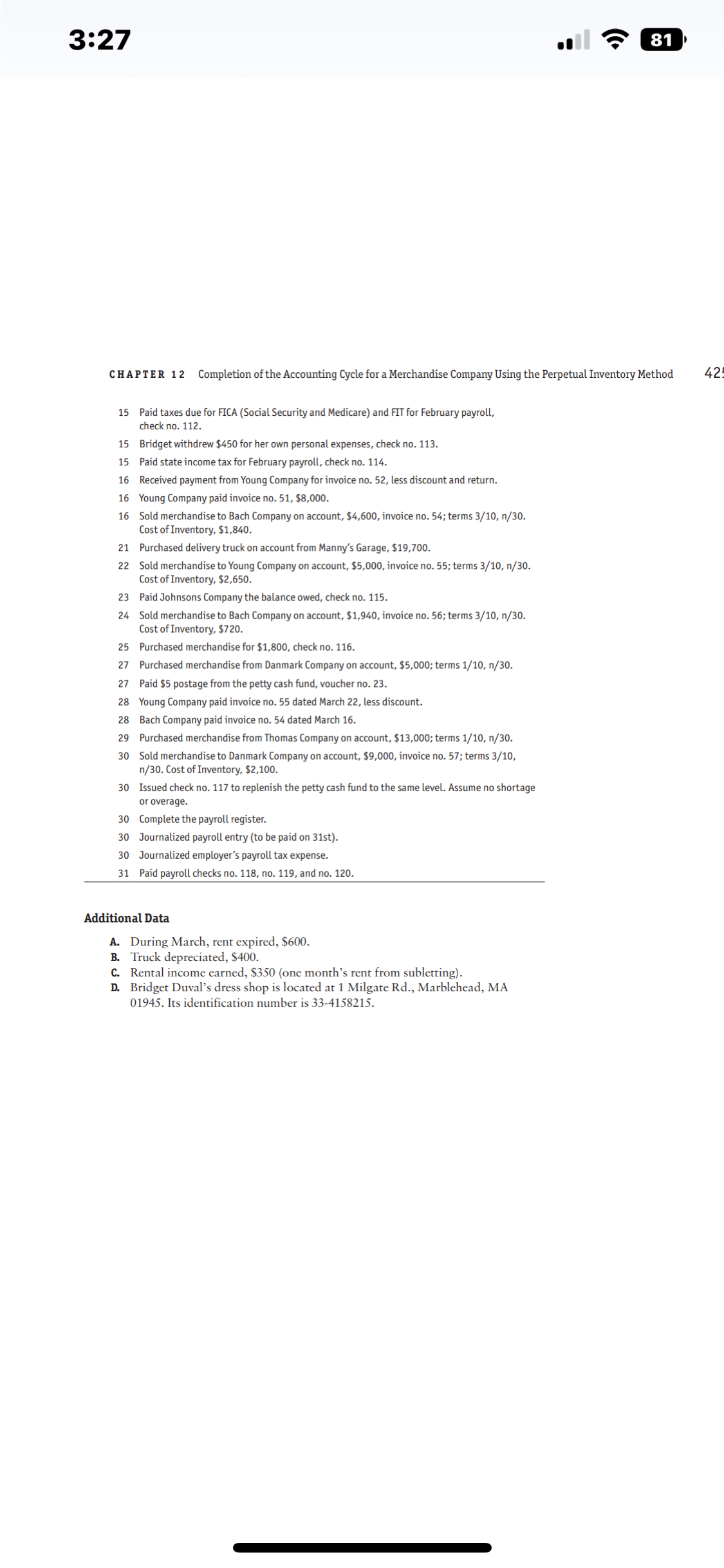 3:27 81 . . CHAPTER 12 Completion of the