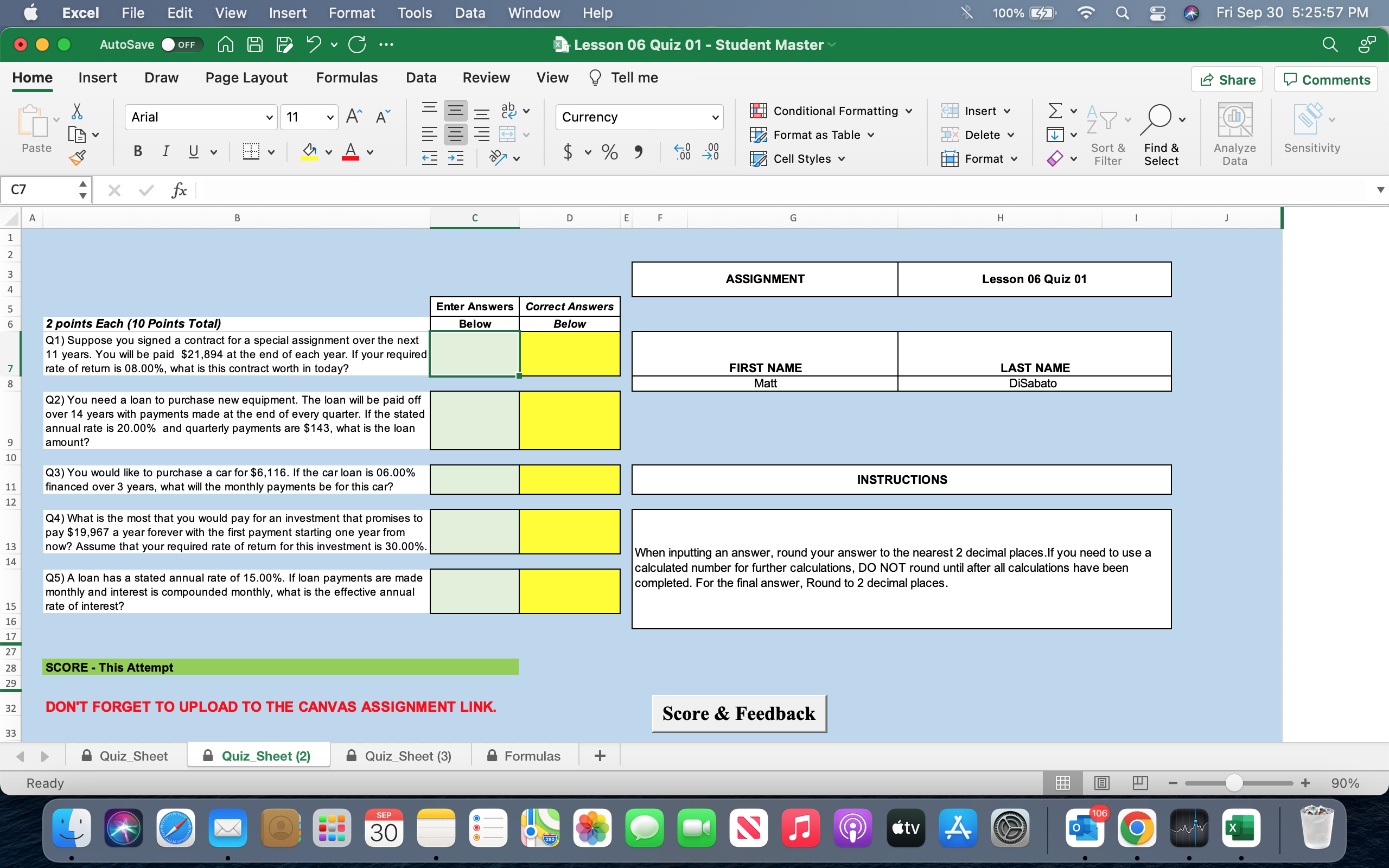 Excel File Edit View Insert Format Tools Data