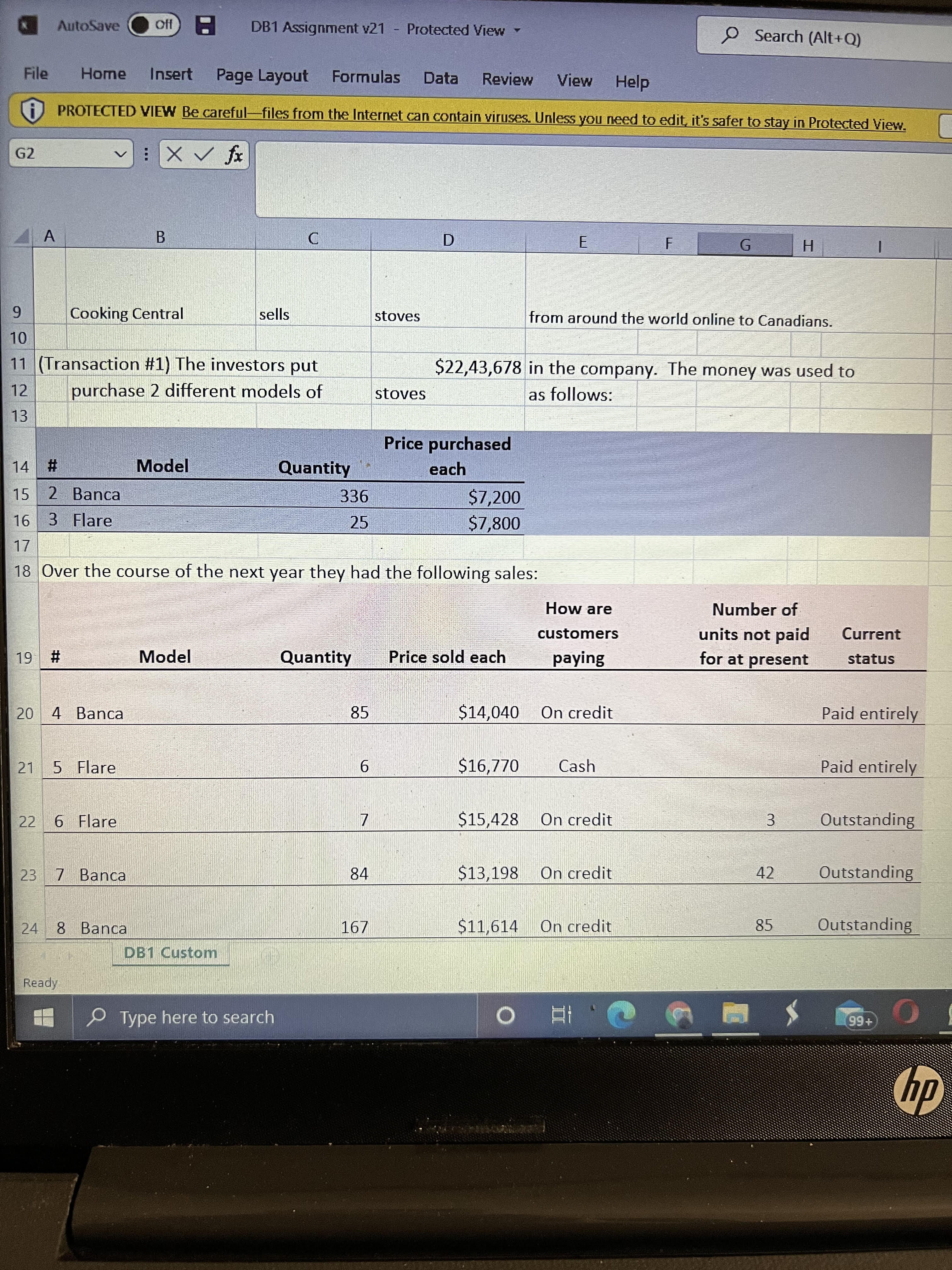 AutoSave Off DB1 Assignment v21 - Protected View