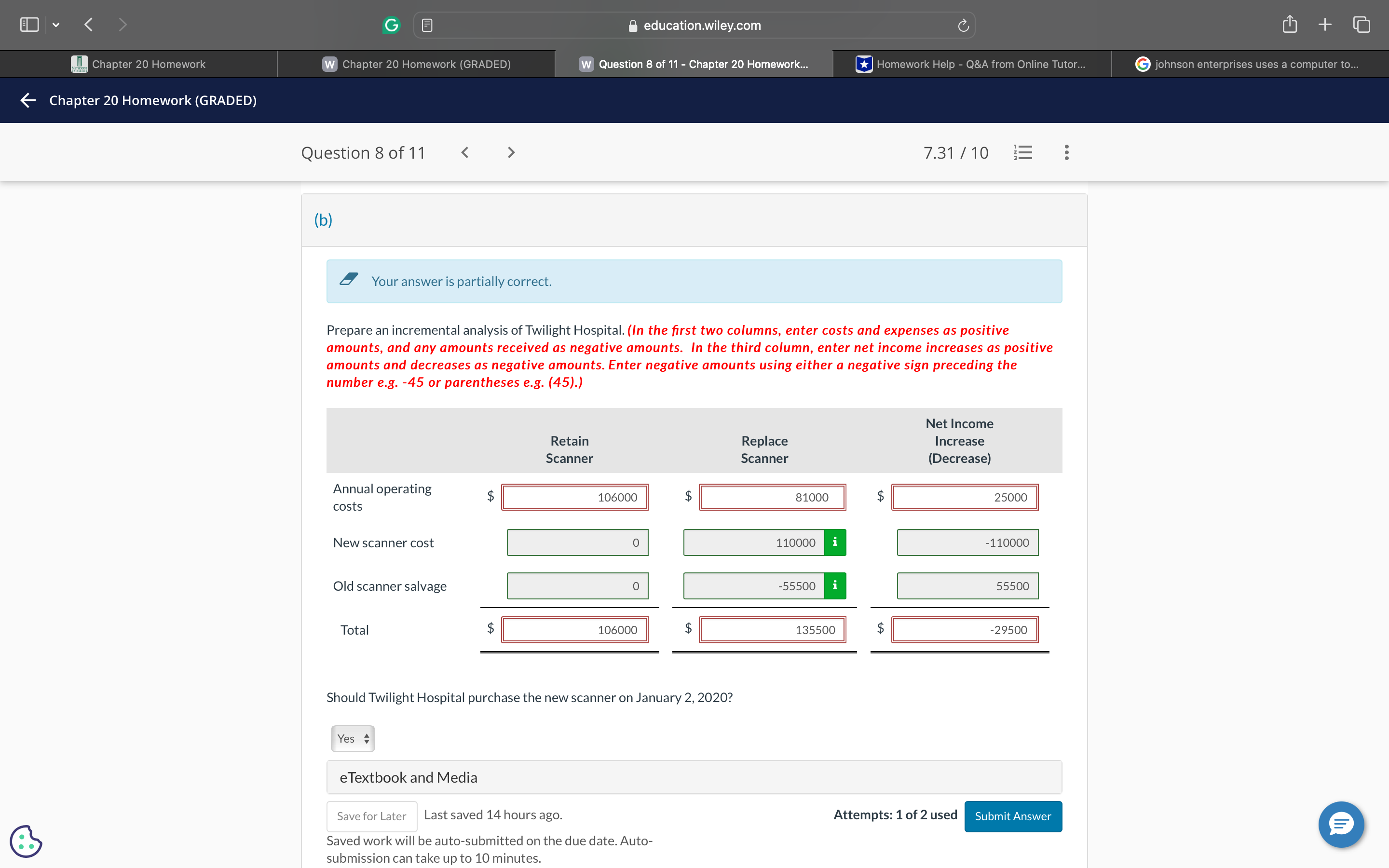R @& education.wiley.com Chapter 20 Homework