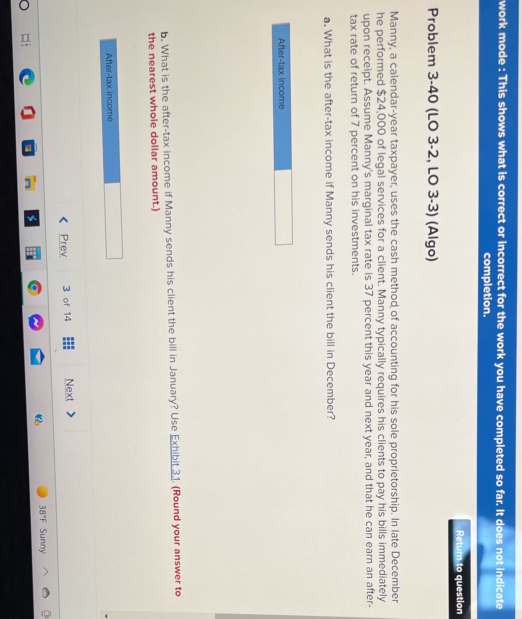 work mode : This shows what is correct or