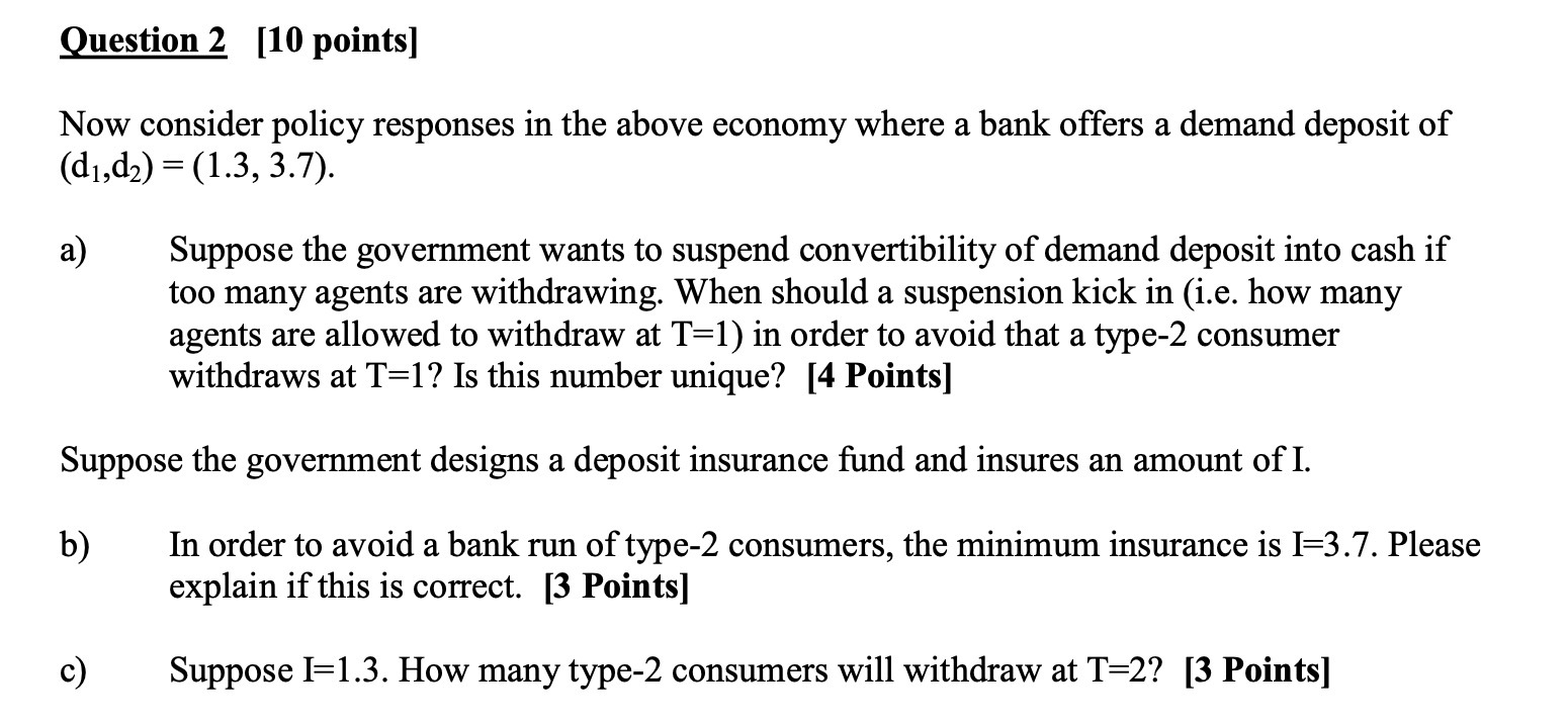 Question 2 [10 points] Now consider policy